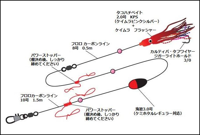 北海サーモンウキ釣り仕掛